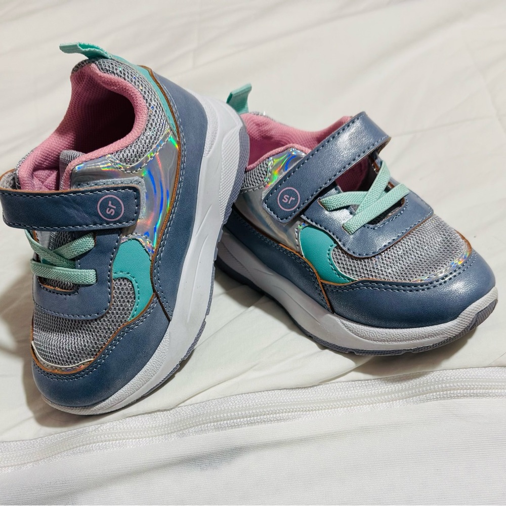 Stride Rite Blue and Pink Kids Sneakers